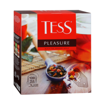 картинка Чай черный Tess Pleasure в пакетиках, 100 шт. от магазина Кристалл